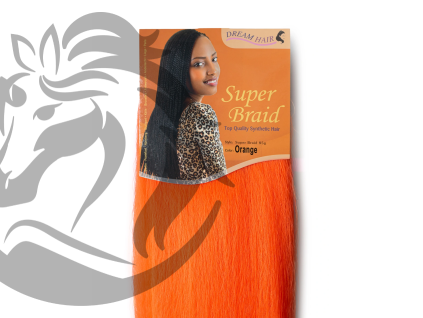 stoprocentni kanekalon super braid orange