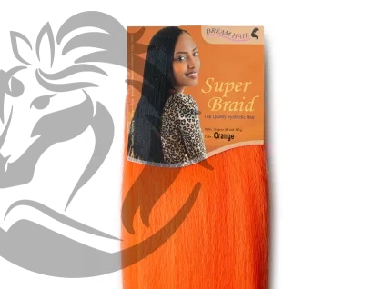 stoprocentni kanekalon super braid orange