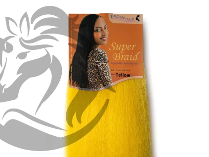 stoprocentni kanekalon super braid yellow