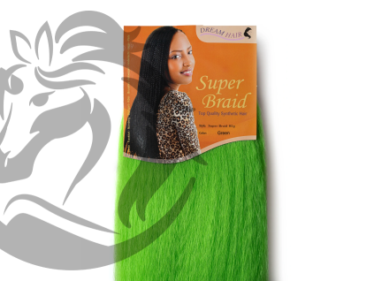 stoprocentni kanekalon super braid green