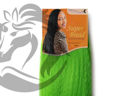 stoprocentni kanekalon super braid green