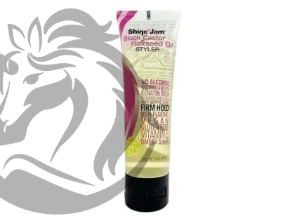 Shine n Jam gel s černým ricinovým a lněným olejem